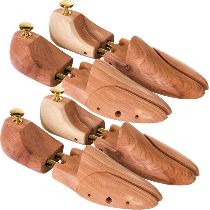 Vasana Lot 2 Paires Embauchoirs Réglables Plastique Transparent – Ressort Puissant, Tailles Femme 35-41 & Homme, Garde Forme Chaussures