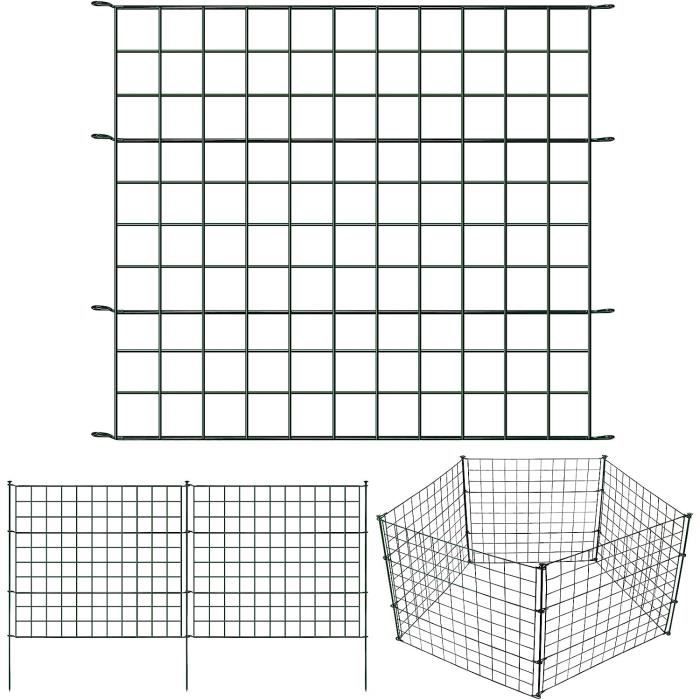 VEVOR CLÔTURE DE Jardin En Métal Barrière Robuste D'Animaux 61x33 Cm Lot De 10 EUR 32,99