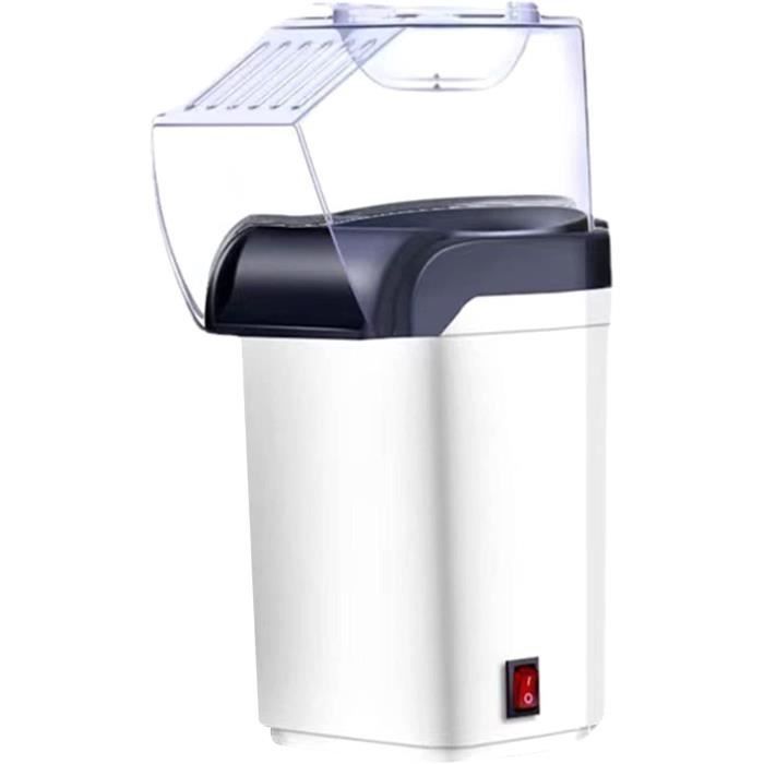Machine à Pop Corn 850 W, Appareil à Pop-corn de Comptoir Électrique, Bol de 227 g pour 48 Tasses par Lot, en Verre Trempé, avec 4 Cuillères, Style cinéma, Facile à