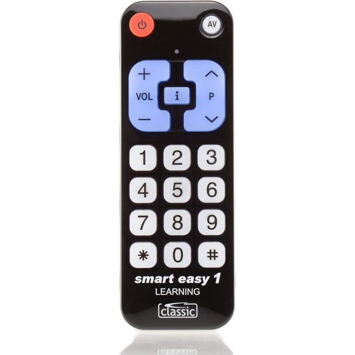 Télécommande Universelle Simple Gros Boutons Pour Seniors - Infrarouge Facile, Compatible TV, Sans Programmation