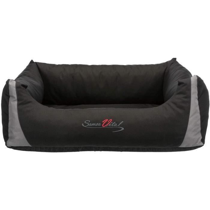 Lit orthopédique - Trixie - Samoa - 100 x 80 cm - Noir - Antidérapant - Lavable à 60°