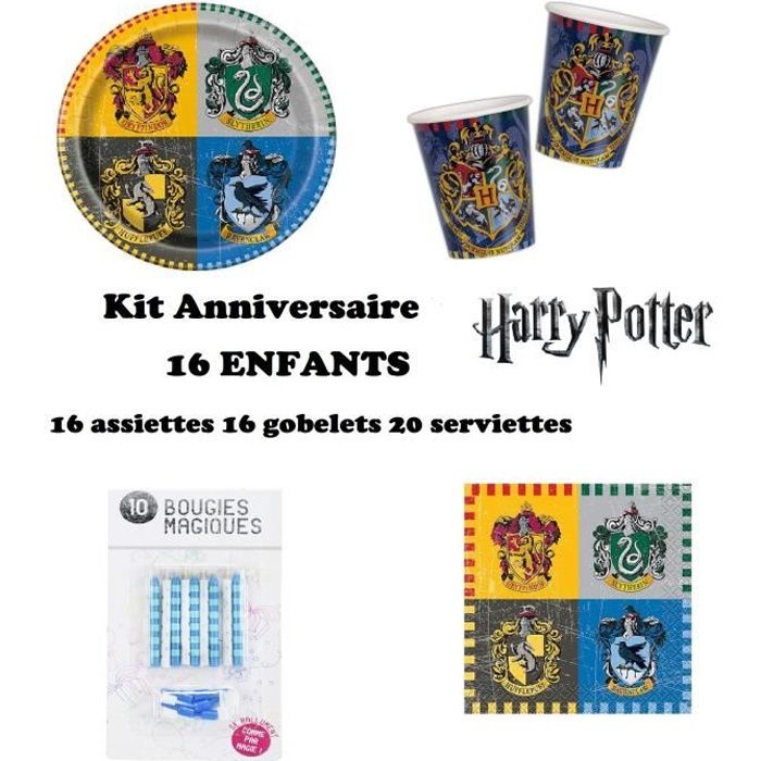 8 assiettes pour anniversaire Harry Potter Poudlard
