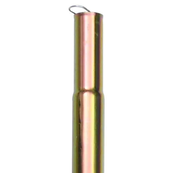 Mât de parasol en acier galvanisé - VGEBY - Longueur 200 cm - Diamètre 22 mm - Corde 300 cm - Blanc