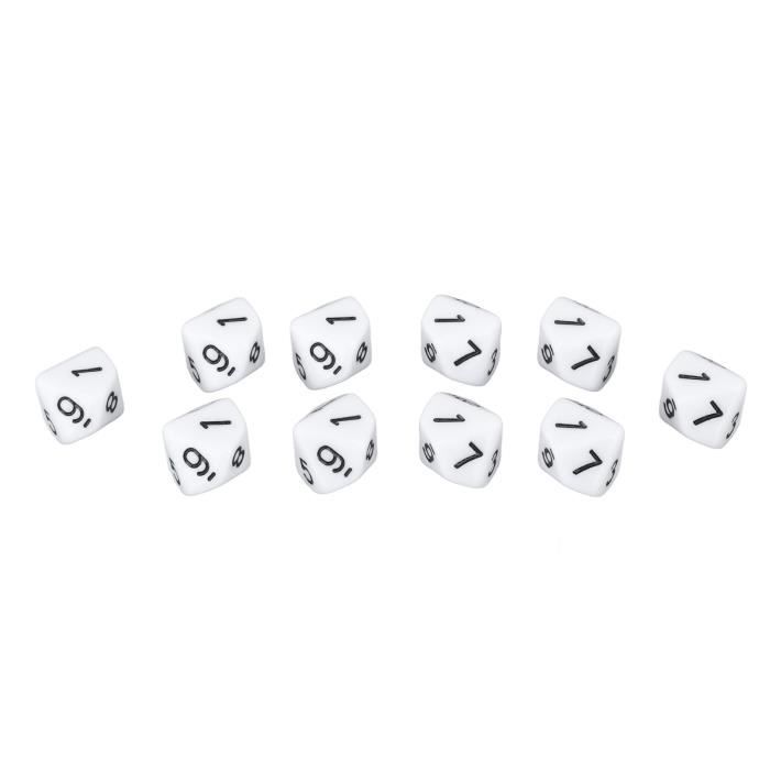 Dés de jeu VGEBY 20 pièces de dés à 10 faces Faciles à lire