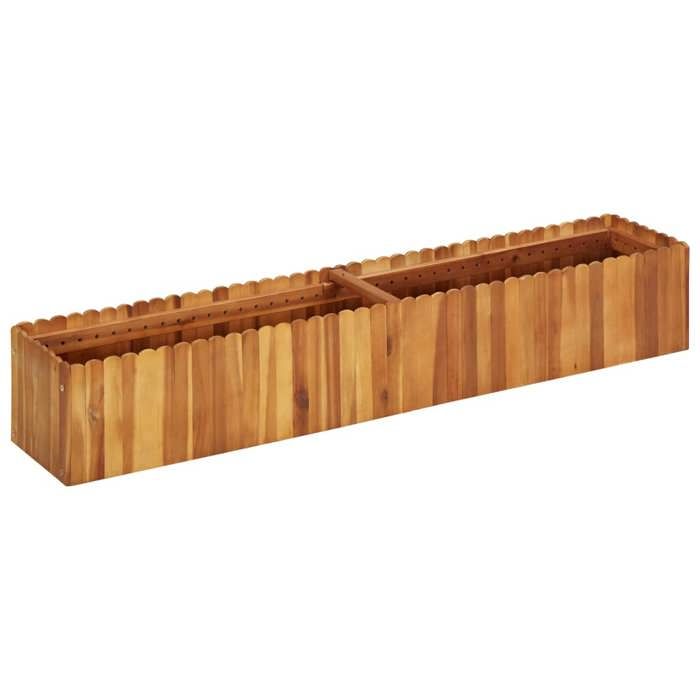 vidaXL Lit surélevé de jardin 150x30x25 cm Bois massif d'acacia - vue 3