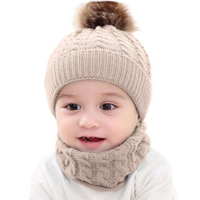 Bébé Nouveau-né Bébé Enfants Fille Garçon Hiver Chaud Tricot Chapeau Bonnet 6-18 Mois 