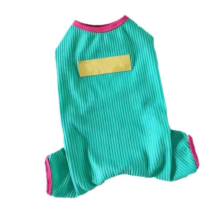 Meilleurs prix pour Pyjamas pour chiens - VVIKIZY - Combinaison en coton doux et confortable - Vert - Chien