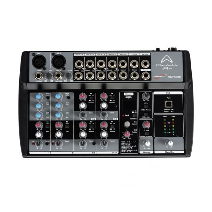 Table de mixage WHARFEDALE CONNECT 1002 FX/USB - 10 canaux avec effets numériques