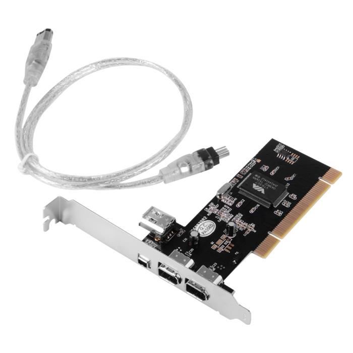 XCSOURCE 4 Port PCI Firewire 1394a Adaptateur Carte 1394 - 3 Externe 1  Interne AC534 - Cdiscount Informatique