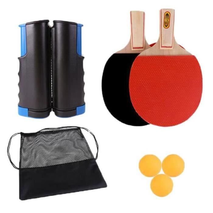 Lot De 2 Raquettes De Ping-pong Pro Avec étui - En Bois, Pour Adultes, Neuf