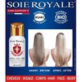 Cure Soyeuse BIO Protéines de Soie Royale 125 ml Plantes BIO Vitamines Cheveux Visage Corps Sans alcool Flacon Stérilisé.-1