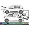 Renault Twingo 3 Bandes Latérales Effet zèbre - BLANC - Kit Complet  - Tuning Sticker Autocollant Graphic Decals-1