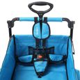 Chariot de transport pour enfants - FUXTEC - Premium Cruiser - Ceinture de sécurité 5 points - Bleu-1
