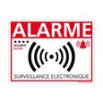 Autocollants Alarme Lot de 8 stickers Alarme Sécurité Protection Vidéosurveillance 8 x 6 cm résistants UV et pluie-1