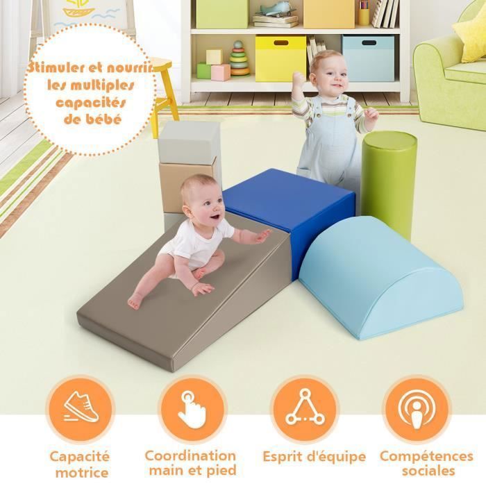 Blocs de construction en mousse pour enfants- Jouet Montessori pour