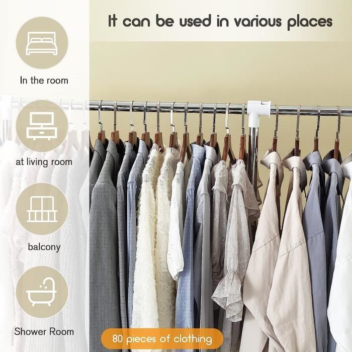 Armoire Penderie Portable Avec Roulettes - Rangement Vêtements Pliable, 4 Portes, Transparente - Plusieurs Tailles