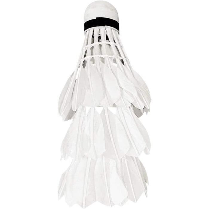 Lot de 6 volants de badminton en plumes d'oie pour intérieur et extérieur [242] - Sport