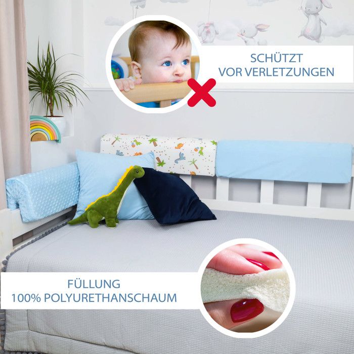 Tour de lit bebe protection enfant 90 cm - complet respirant