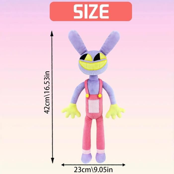 wiztex Jax Digital Circus Peluche - 40 cm Jax Jouet Câlin pour Enfants - Cadeau Clown Incroyable