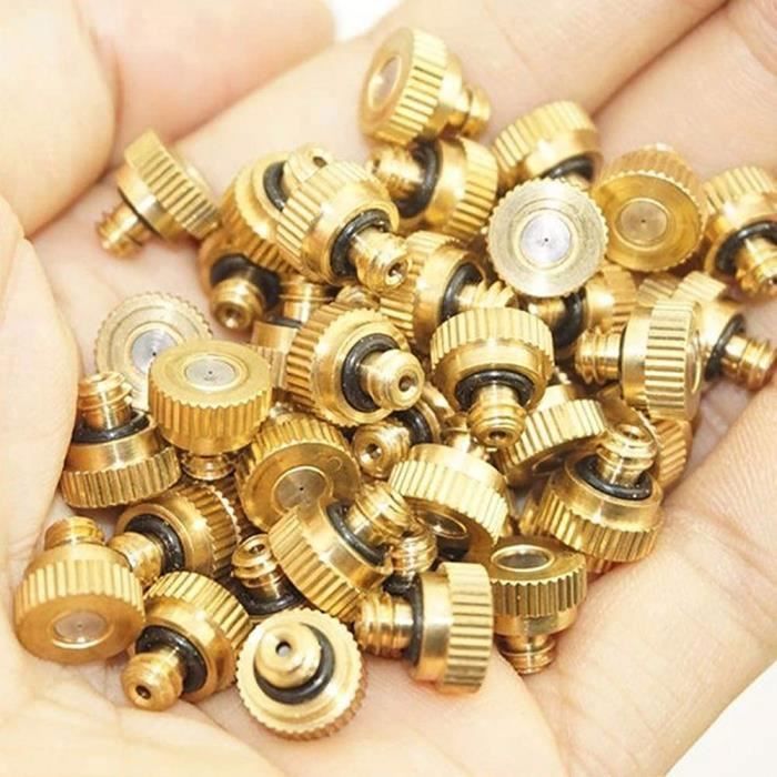 Lot De 20 Buses De Brumisation En Laiton - 0,1 Mm - Pour Système De Refroidissement Terrasse, Serre, Humidification