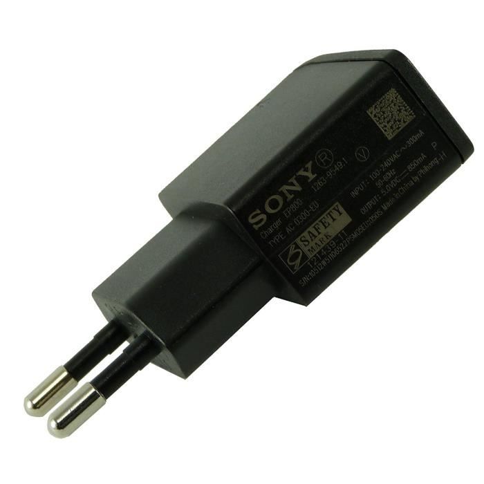 Chargeur Original EP880 + Câble USB Pour Sony Xperia Tipo - Neuf Sous Blister