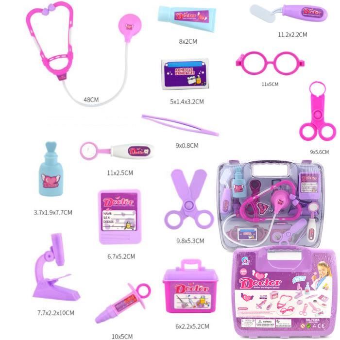 Xistuoz Kit De Médecin 22 Pièces – Jeu De Rôle Docteur Avec Stéthoscope, Seringue Et Boîte De Rangement – Cadeau Enfant Dès 3 Ans
