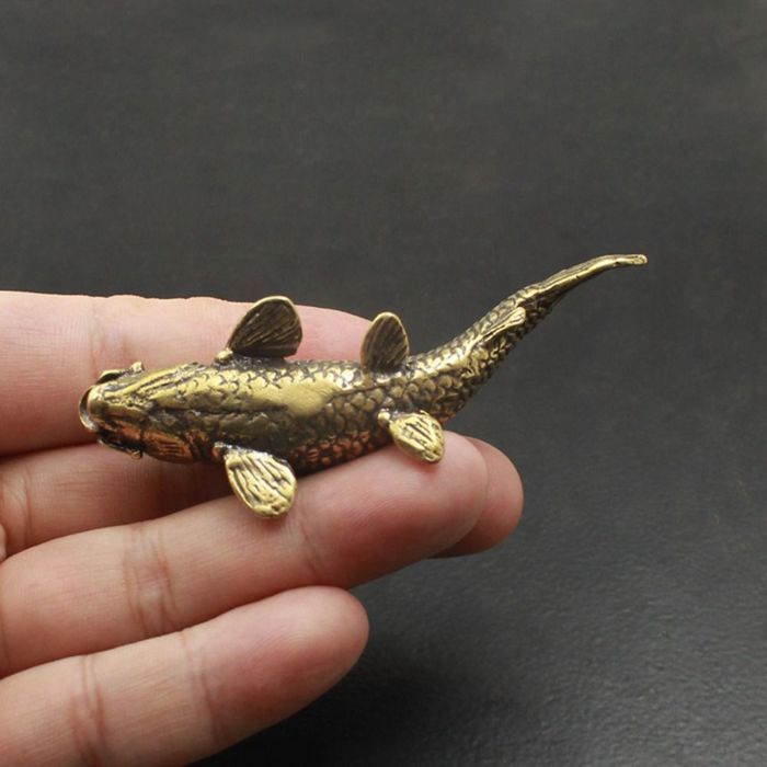 Figurine Requin en Laiton Vintage, Petite Statue d'Animal de Mer en Cuivre, Ornements de Bureau, Décorations de Bureau, Accessoires Artisanaux, Cadeaux  15