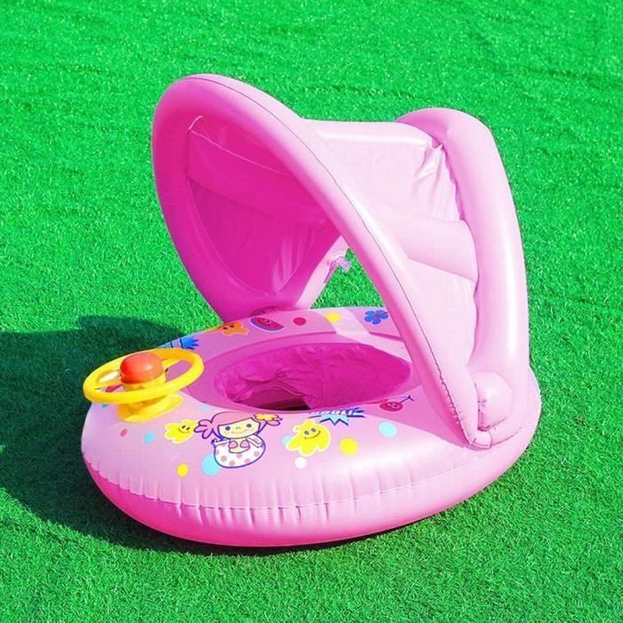 Flotteur de piscine pour bébé avec auvent de protection solaire, flotteur de piscine pour bébé, siège de sécurité réglable, flotteur de piscine pour tout-petits de 3 à 36 mois | SHEIN