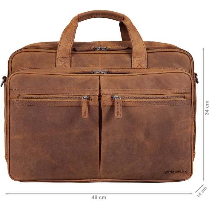 Ordinateur 17 Pouces Gigantus' Sacoche Cuir Homme Xxl Serviette En