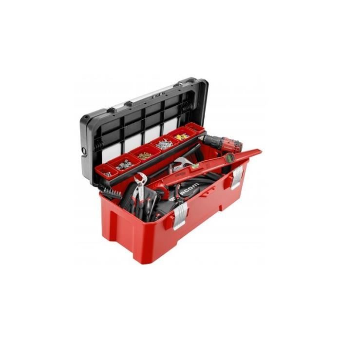 Facom BP.C16NPB Boîte à outils vide plastique rouge, noir