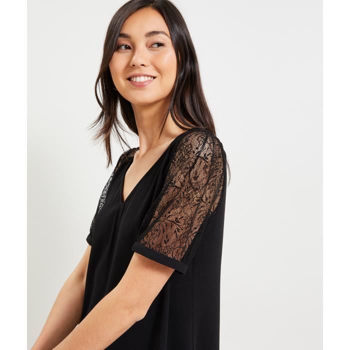 GRAIN DE MALICE Robe noire femme Black Cdiscount Pret a Porter
