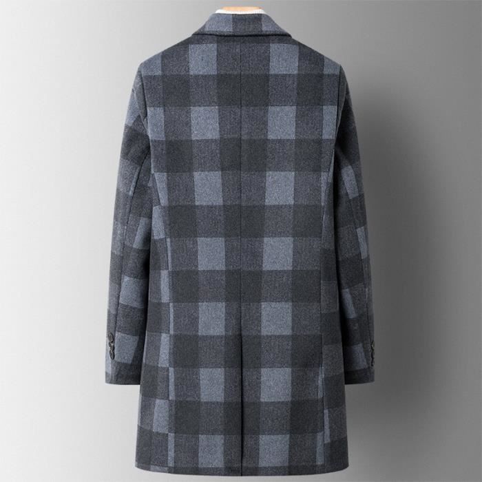 Pardessus a sales carreaux homme