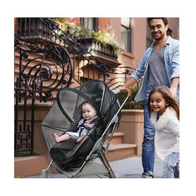 Moustiquaire Poussette Universelle - Protection Anti-Moustiques Et Insectes - Tissu Maillé Fin, Lavable - Pour Landau, Siège Auto, Berceau