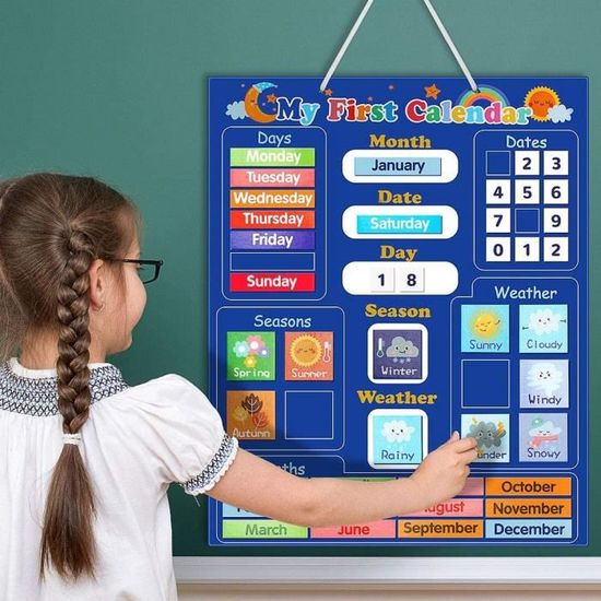 Calendrier De La Poste 2023 Meteo Calendrier Enfants, Calendrier Météo Mon Premier Calendrier Calendrier  Préscolaire Avec Boucle De Suspension 40 × 32Cm - Cdiscount Beaux-Arts Et  Loisirs Créatifs