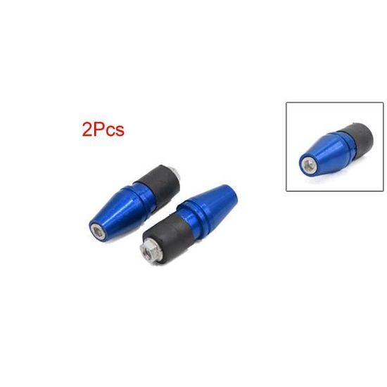 sourcingmap/® 2pcs bleu universel 17mm alliage aluminium Embout guidon pour moto