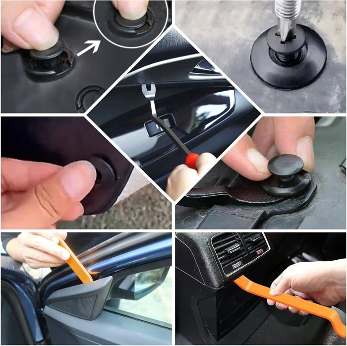 Kit De 155 Clips Auto - 6 Types De Pinces Pour Porte, Pare-chocs, Ailes - Universel Voiture, SUV, Moto
