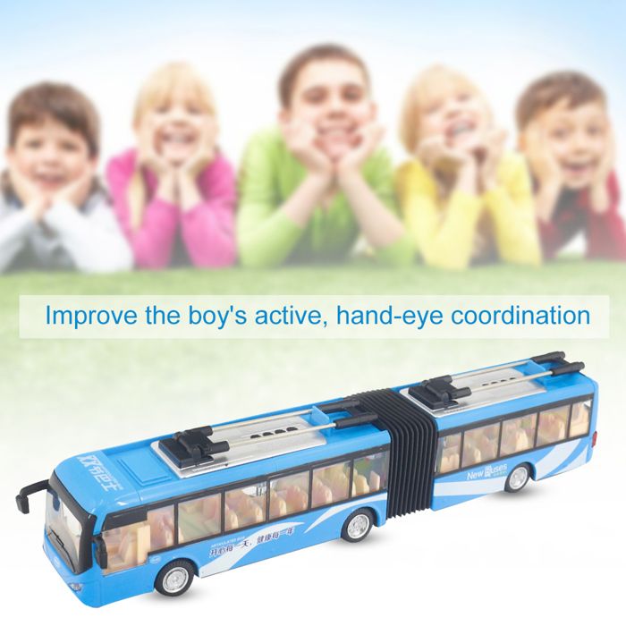 ESTINK Bus jouet Jouet éducatif de Voiture de Lumière de Musique de Bus électronique pour le