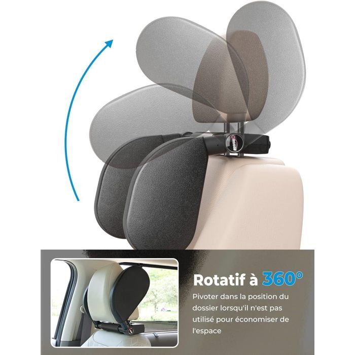 Appui-Tête Enfant Voiture Réglable 360° - Support Latéral Pour Sièges