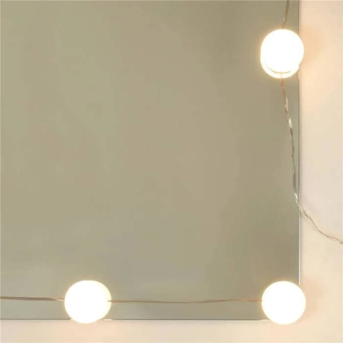Miroir à led de salle de bain 90 x 8,5 x 37 cm acrylique gris 02_0006993