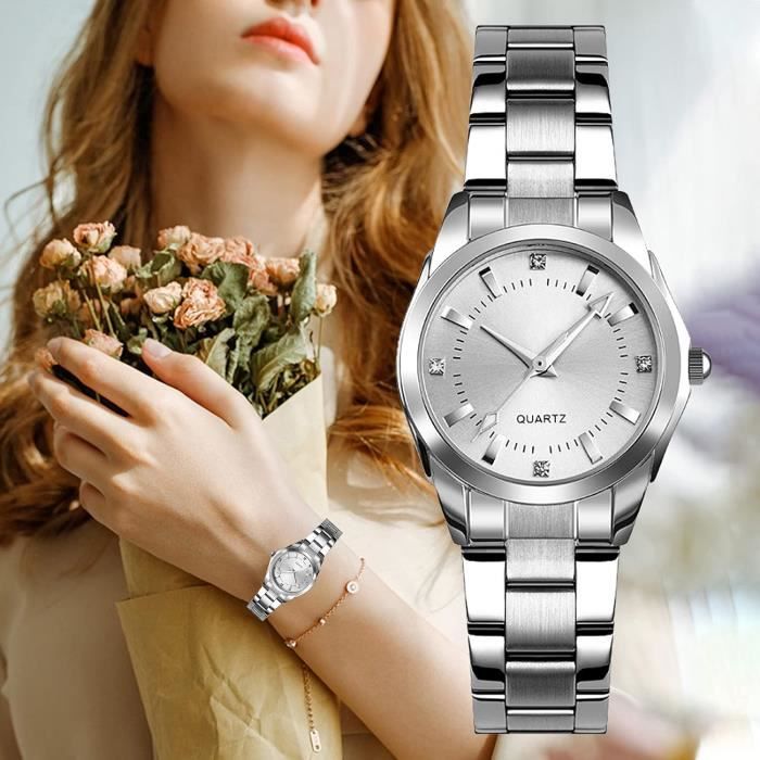 Montre femme en top acier inoxydable