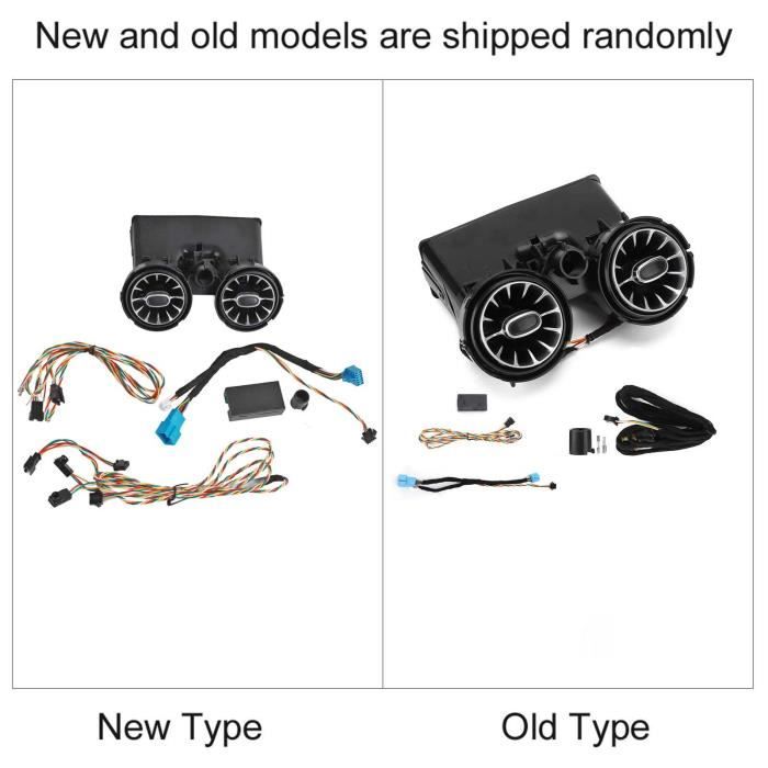 Tbest Air Vent,Aération Classe V, Évent,Lumières Intérieures,4 Pièces 3 Couleurs De Rempment Du Kit D'Éclairage Ambiant À Led Avant Pour Vclass W447 20142020