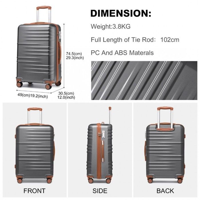 158 Cm Taille De Valise En Soute British Traveller Valise Grande - Main Image