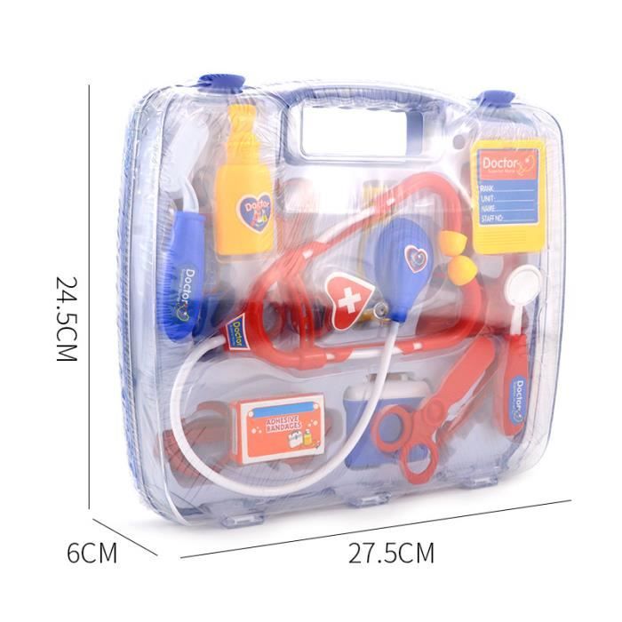 Xistuoz Kit De Médecin 22 Pièces – Jeu De Rôle Docteur Avec Stéthoscope, Seringue Et Boîte De Rangement – Cadeau Enfant Dès 3 Ans