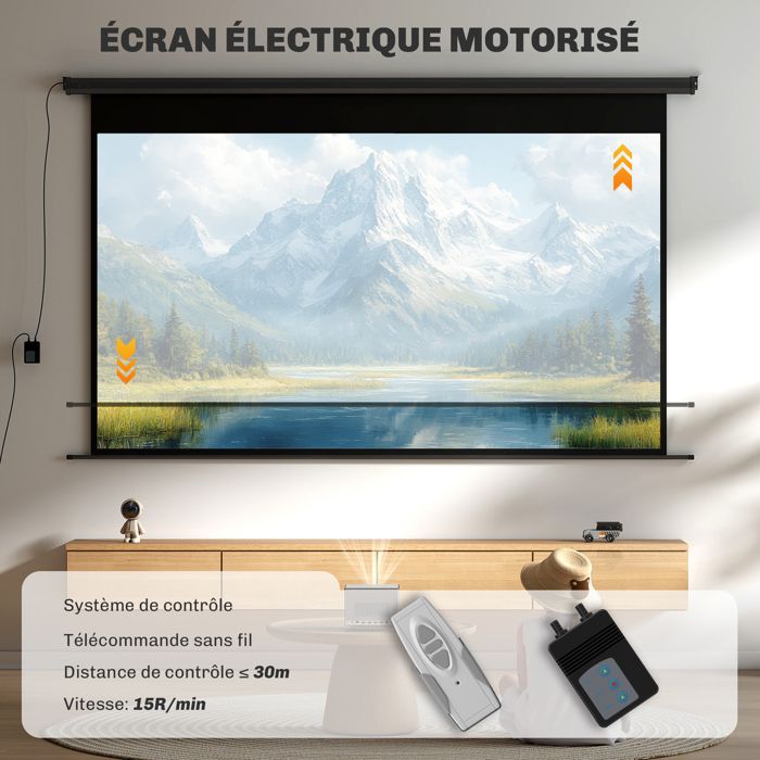 Ecran Videoprojecteur Motorise Plafond