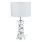 Lampe A Poser Design En Verre Avec Abat Jour Tissu Diametre 30cm