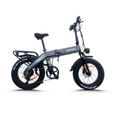 FICYACTO Vélo électrique E-Bike 20'' BT20 - électrique fat bike - Batterie Samsung 48V10AH - 750W Shimano 7 vitesses - Gris-0