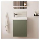 MOB-IN Meuble lave-mains vert LISA Meuble : L : 41 cm H :54 cm P : 22 cm Vasque : L : 41 cm H : 5 cm P : 22 cm Vert