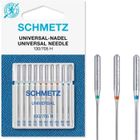 SCHMETZ NEEDLES SINCE 1851 Schmetz - Lot de 10 aiguilles pour machine à coudre universelles (normal/standard), tailles assorties 70/10, 80/12 et 90/14