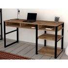 VENTE-UNIQUE Bureau industriel avec rangements - Naturel et noir - RALEIGH