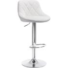 WOLTU Tabouret de bar avec repose-pieds,hauteur réglable,Tabouret en similicuir,siège bien rembourré,Blanc